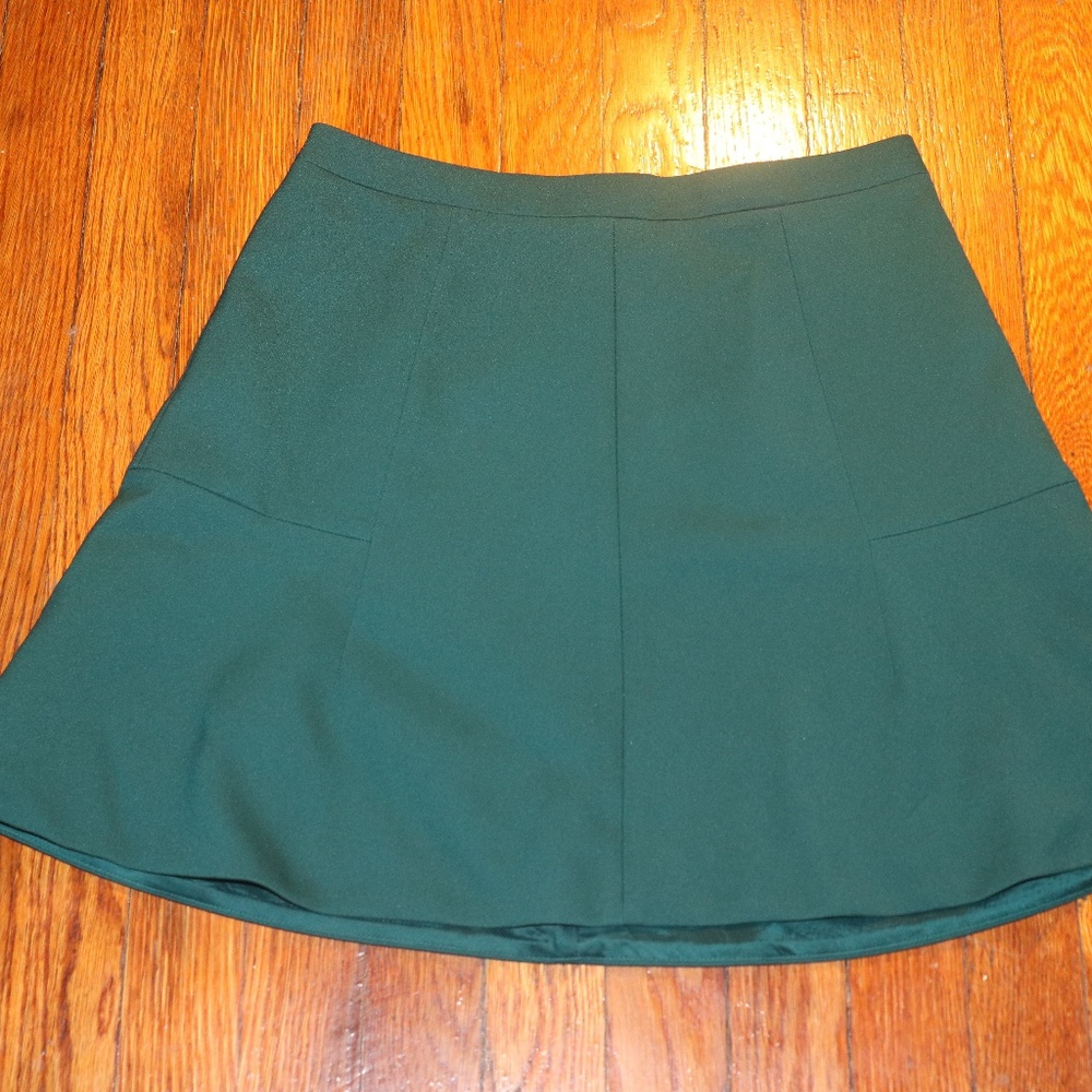 J. Crew Flare Skirt (Green)